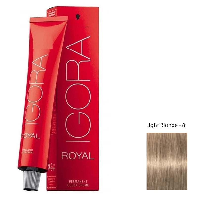 Schwarzkopf Igora Hair Color 8-0 Light Blonde Natural 2pcs+ Developer and Allure Dye Brush HD-01 Combo
