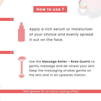 Allure Face Massage Roller - Rose Quartz Roller-4