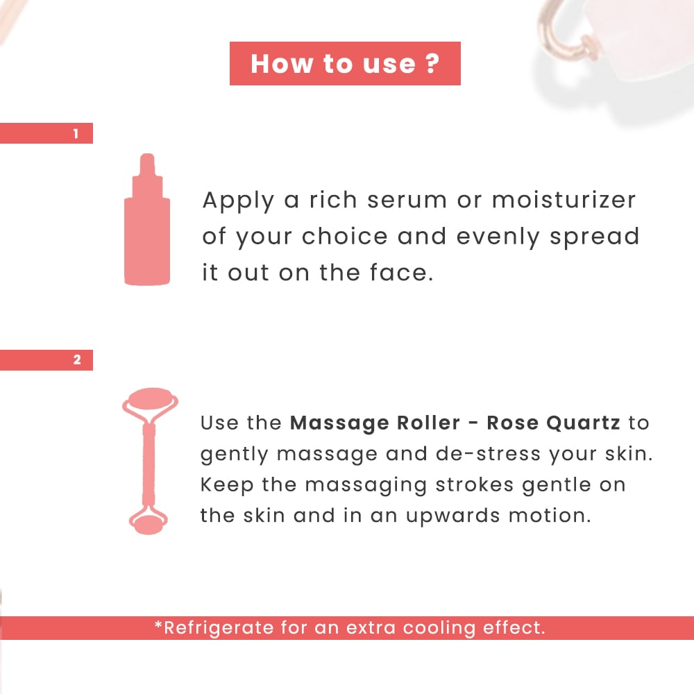 Allure Face Massage Roller - Rose Quartz Roller-4