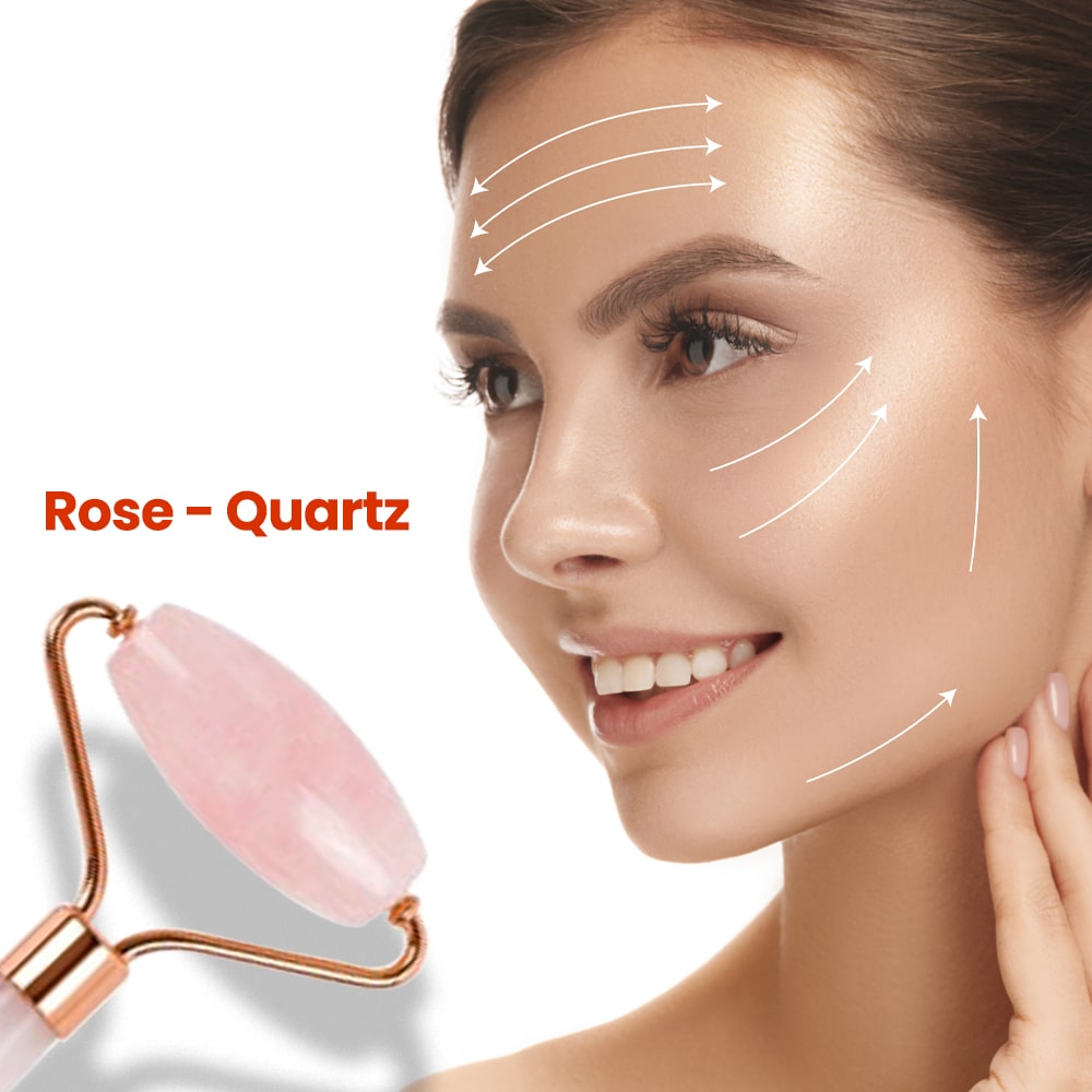Allure Face Massage Roller - Rose Quartz Roller-2