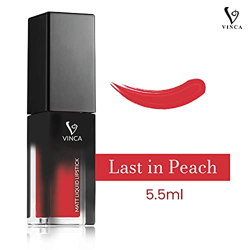Vinca Matte Liquid Lipstick-Last In Peach-2