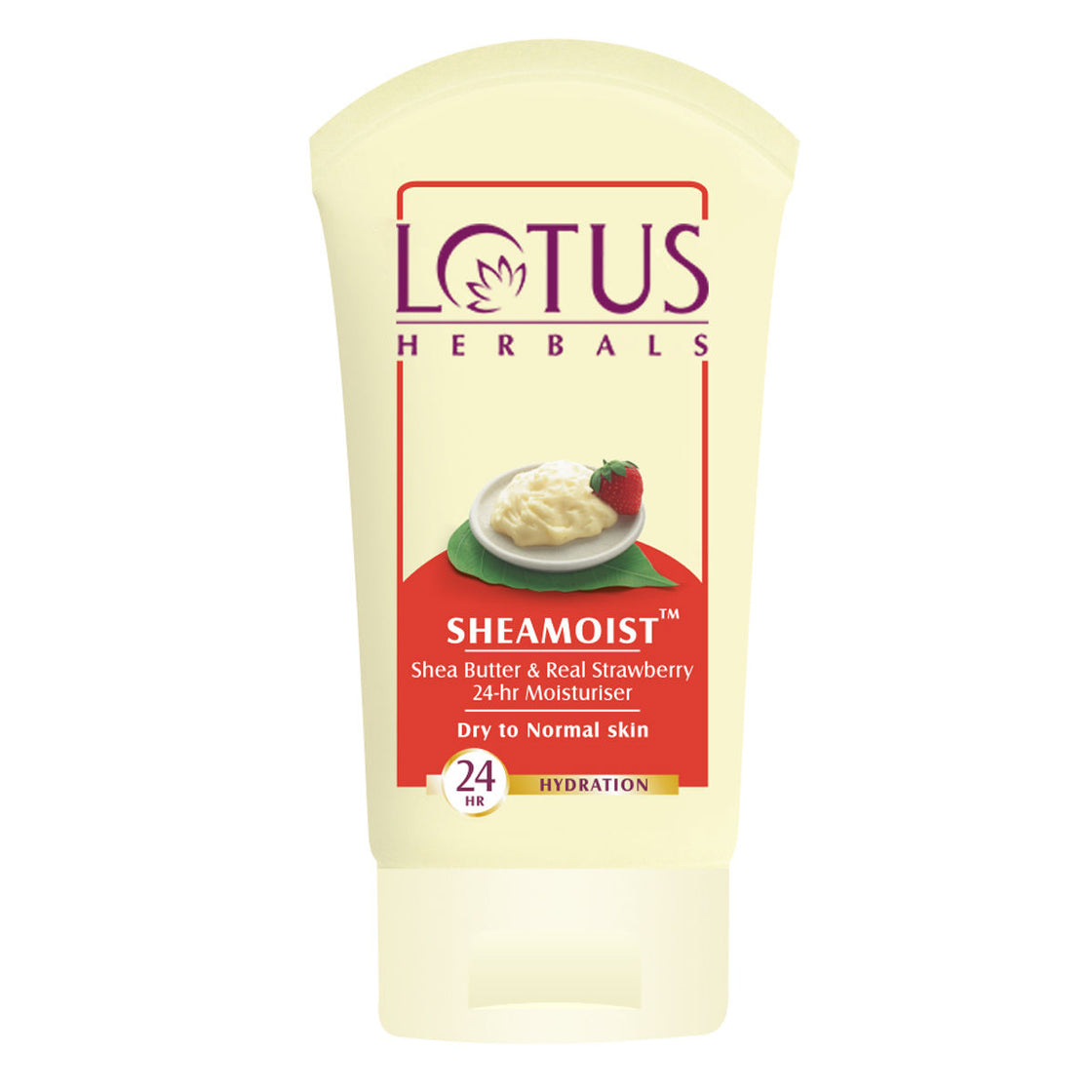 Lotus Herbal Sheamoist Shea Butter & Real Strawberry 24hr Moisturiser (60g)