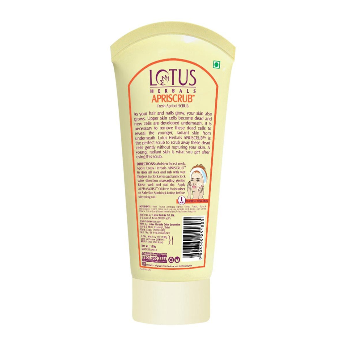 Lotus Herbals Apriscrub Fresh Apricot Scrub (180gm)