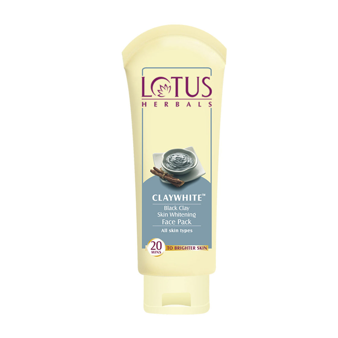 Lotus Herbals Claywhite Black Clay Skin Whitening Face Pack (60gm)