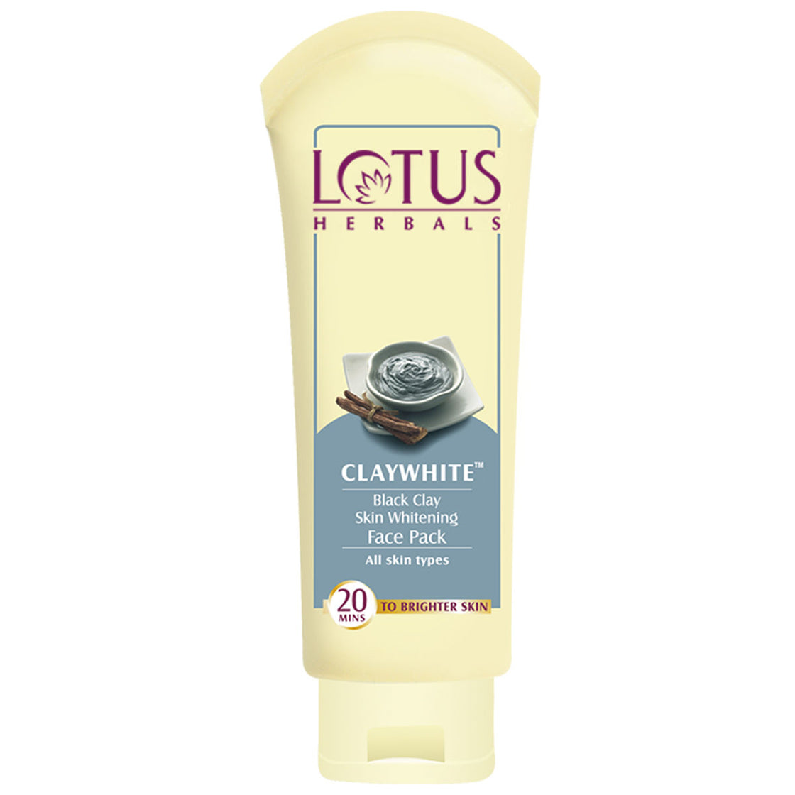 Lotus Herbals Claywhite Black Clay Skin Whitening Face Pack (120gm)