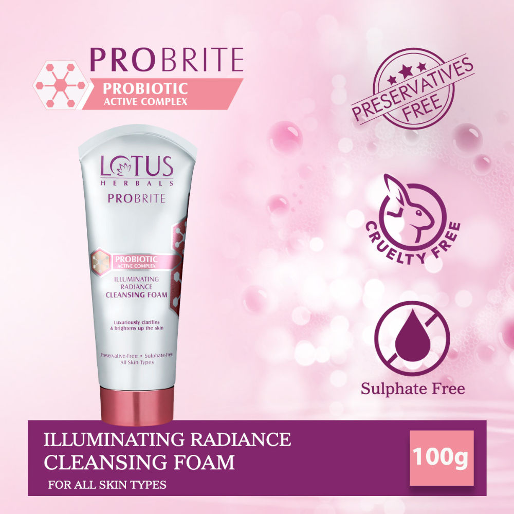 Lotus Herbals Probrite Illuminating Radiance Cleansing Foam (100gm)