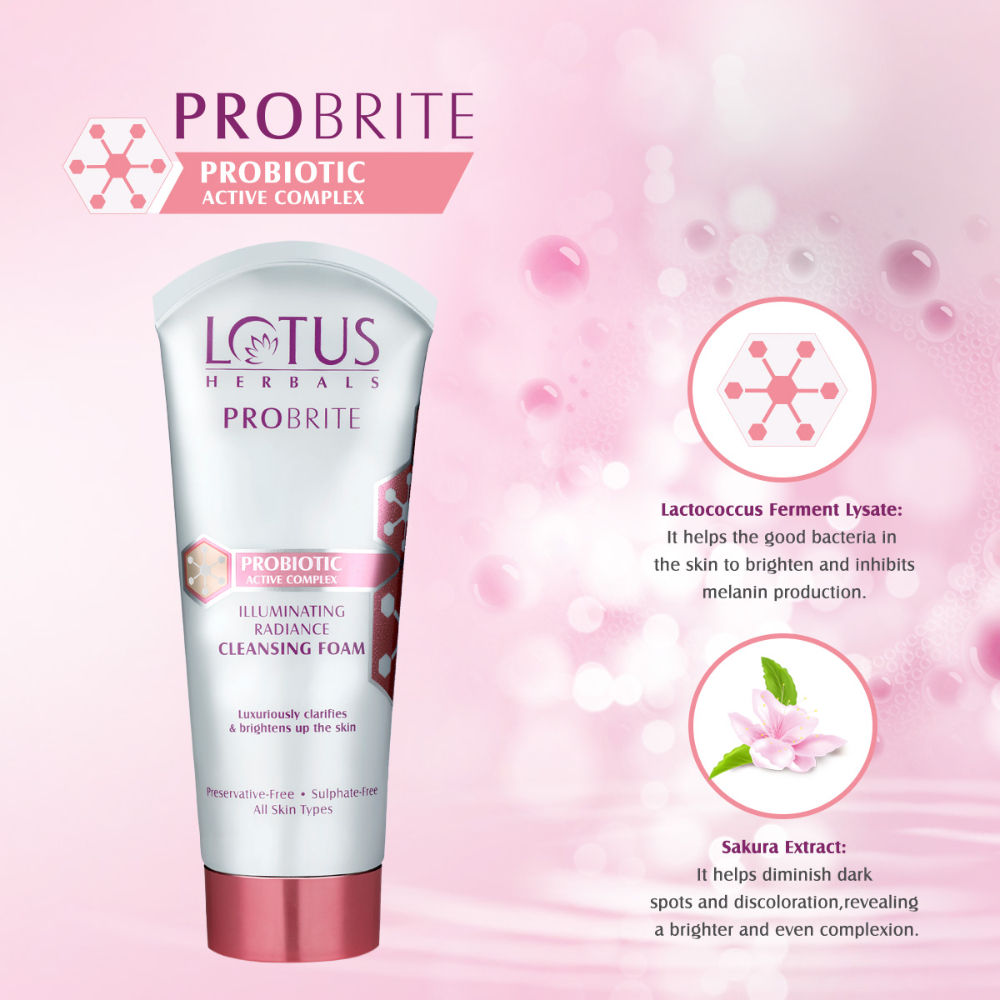 Lotus Herbals Probrite Illuminating Radiance Cleansing Foam (100gm)