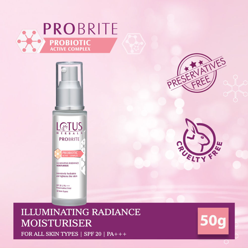 Lotus Herbals Probrite Illuminating Radiance Moisturiser SPF 20 PA+++ (50ml)