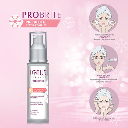 Lotus Herbals Probrite Illuminating Radiance Moisturiser SPF 20 PA+++ (50ml)
