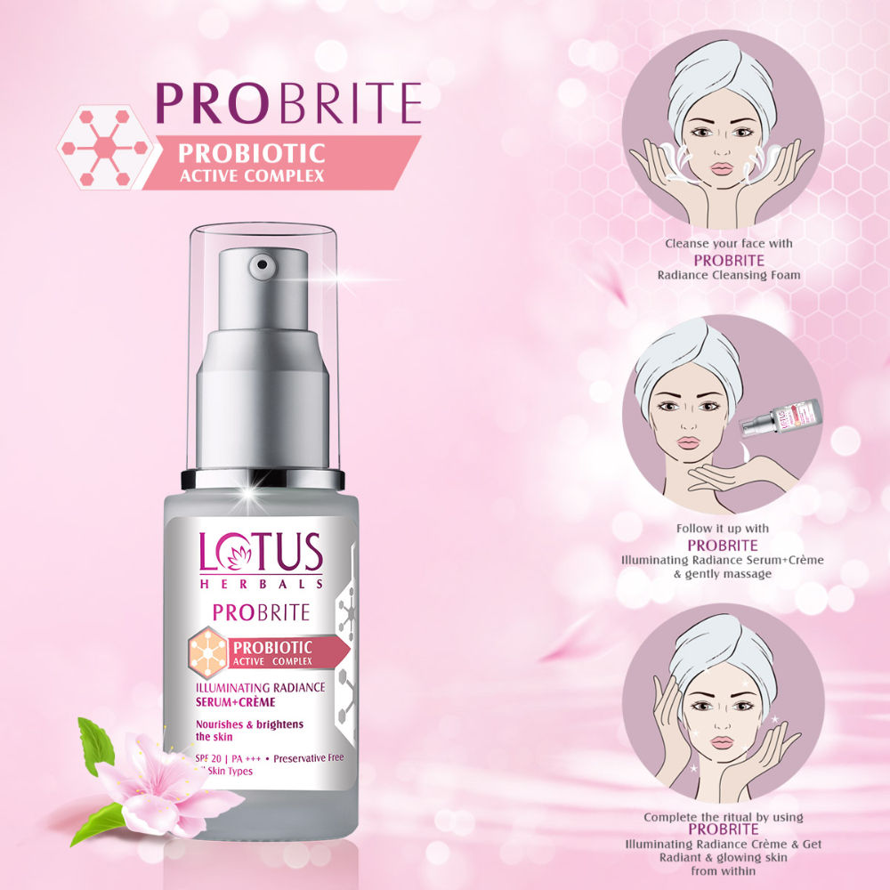 Lotus Herbals Probrite Illuminating Radiance Serum+Creme SPF 20 PA+++ (30ml)