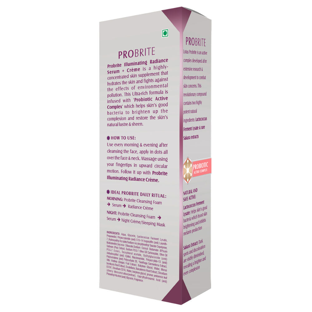 Lotus Herbals Probrite Illuminating Radiance Serum+Creme SPF 20 PA+++ (30ml)