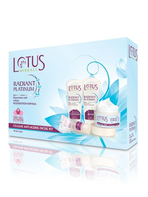 Lotus Herbals Radiant Platinum Cellular Anti-Ageing Facial Kit (170gm)