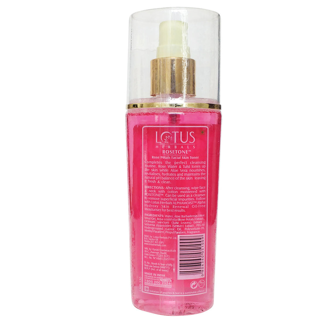 Lotus Herbals Rosetone Rose Petals Facial Skin Toner (100ml)