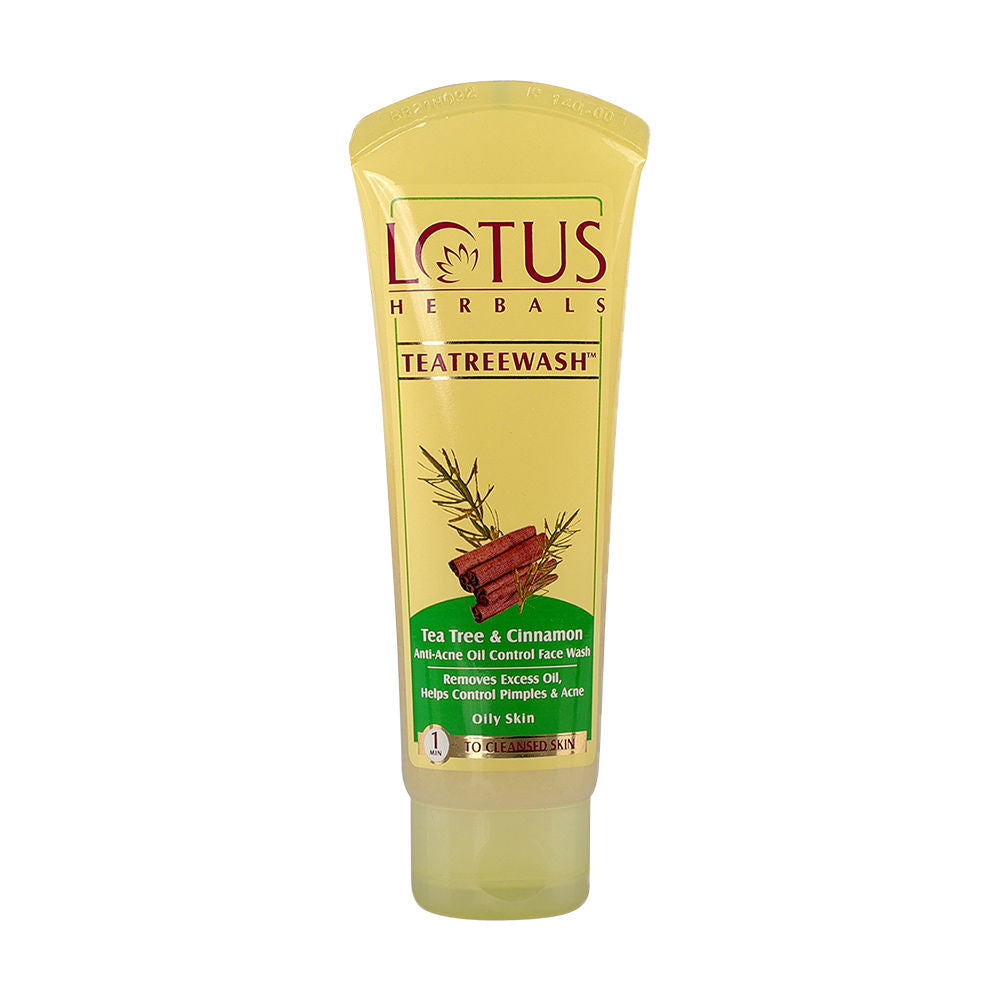 Lotus Herbals Tea Tree & Cinnamon Anti-acne Oil Control Face Wash (120g)