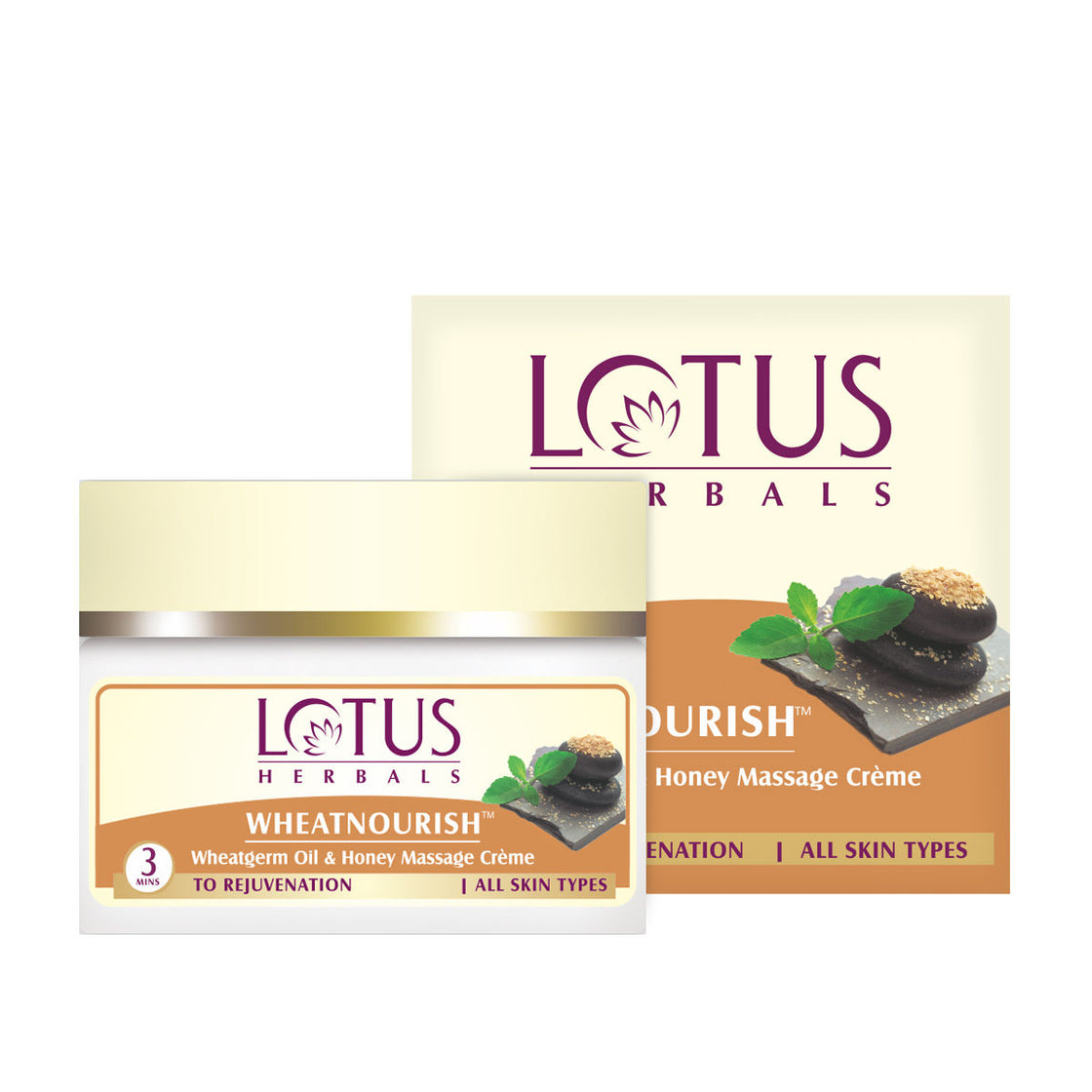 Lotus Herbals Wheatnourish Wheatgerm Oil & Honey Massage Cream (50g)