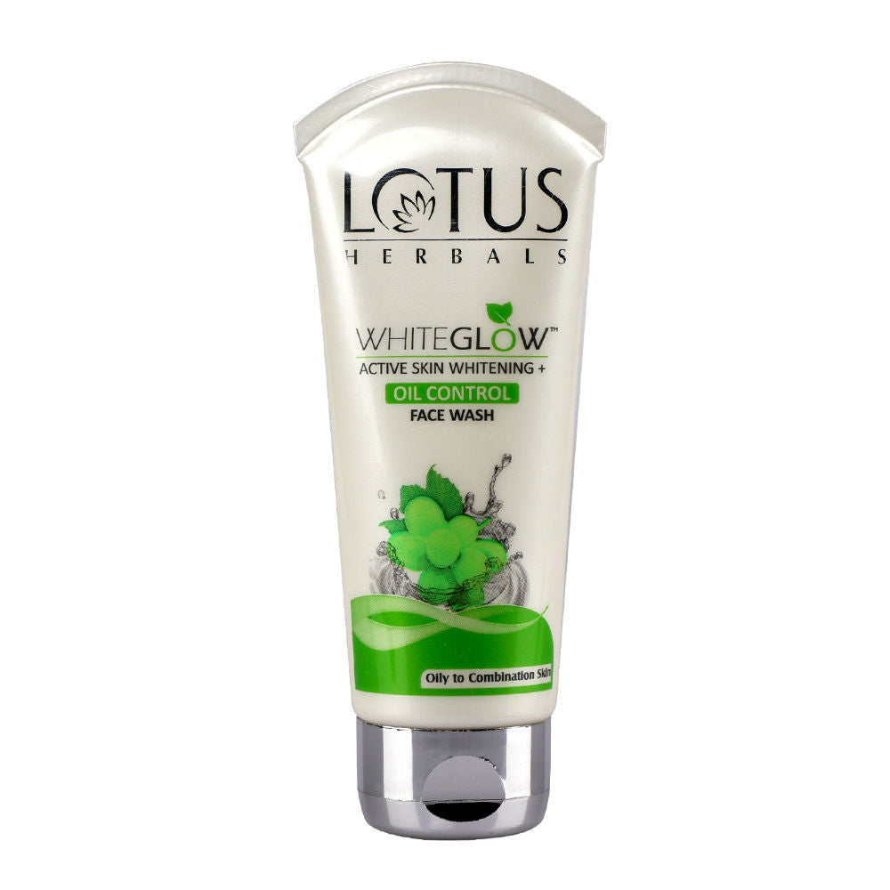 Lotus Herbals WhiteGlow Active Skin Whitening + Oil Control Face Wash (100g)