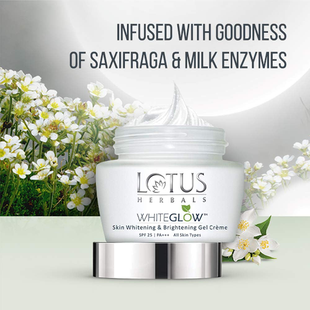 Lotus Herbals WhiteGlow Skin Whitening & Brightening Gel Creme SPF 25 PA+++ (40g)
