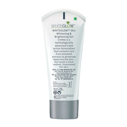 Lotus Herbals Whiteglow Skin Whitening & Brightening Gel Creme Spf-25 I Pa+++ (15gm)