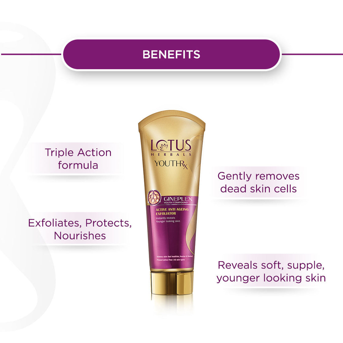 Lotus Herbals YouthRx Gineplex Active Anti-Ageing Exfoliator (100g)