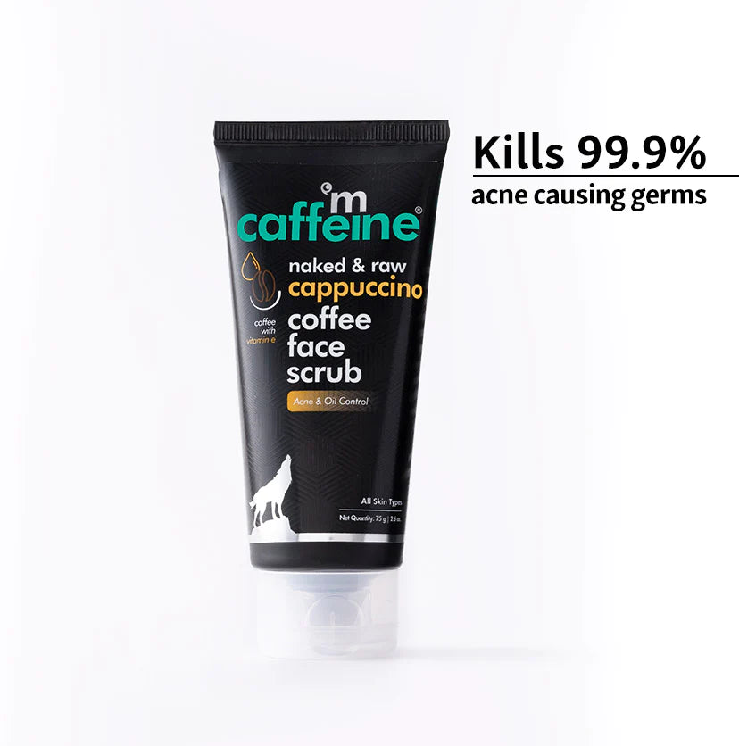 Mcaffeine Mild Exfoliating Anti Acne Cappuccino Face Scrub With Coffee & Vitamin E For Oil Control