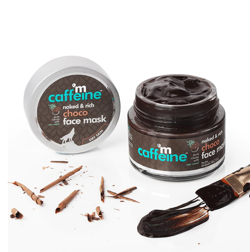 Mcaffeine Hydrating Choco Face Mask - Clay Face Pack With Cocoa, Aloe Vera & Seaweed For Dry Skin 100 Grams-2