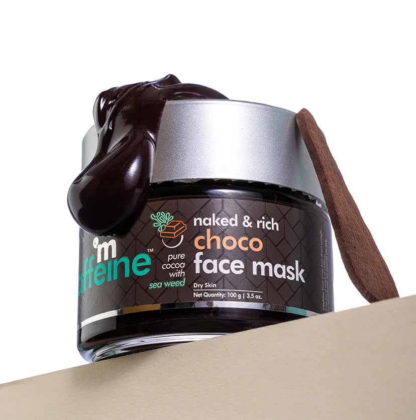 Mcaffeine Hydrating Choco Face Mask - Clay Face Pack With Cocoa, Aloe Vera & Seaweed For Dry Skin 100 Grams-3