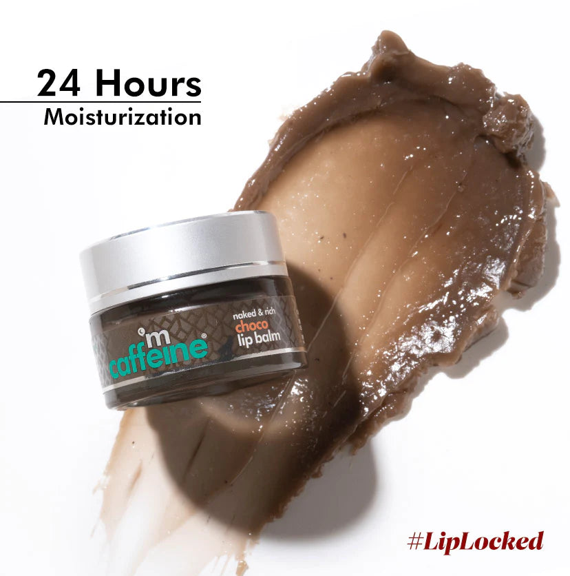 Mcaffeine Deep Moisturizing Choco Lip Balm For Dry & Chapped Lips - 24 Hrs Moisturization With Cocoa Butter 12 Grams