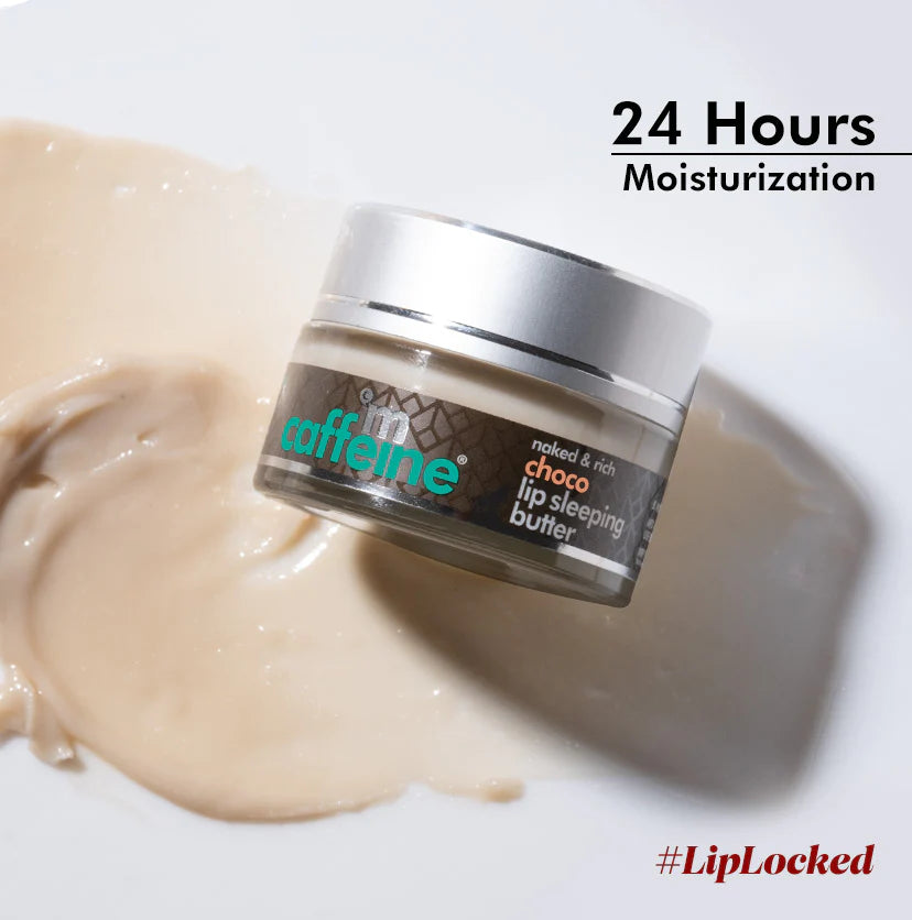 Mcaffeine Choco Lip Sleeping Butter - 24 Hours Moisturization 12 Grams