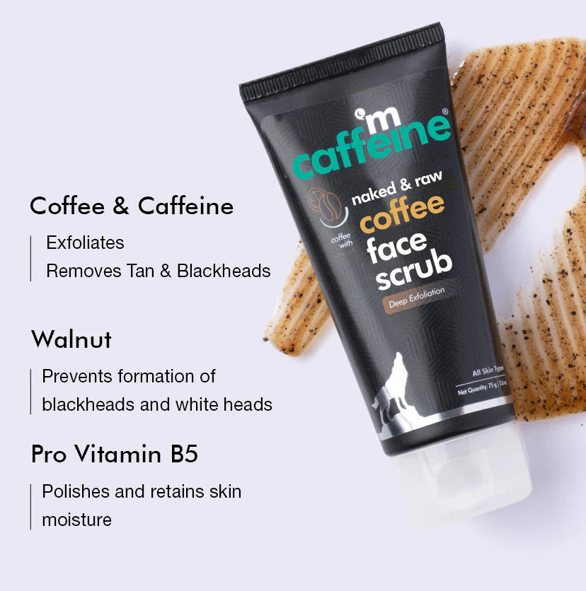 Mcaffeine Exfoliating Coffee Face Scrub With Walnut & Vitamin E For Tan, Blackheads & Dirt Removal 100 Gram-4
