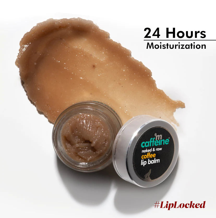 Mcaffeine Coffee Lip Balm For Dry, Chapped & Pigmented Lips-24 Hrs Moisturization With Shea Butter & Vitamin E 12 Grams