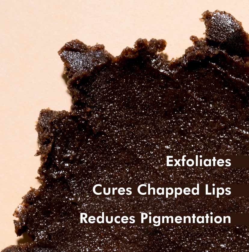 Mcaffeine Coffee Lip Scrub For Chapped & Pigmented Lips - Natural, Vegan & Beeswax Free-3