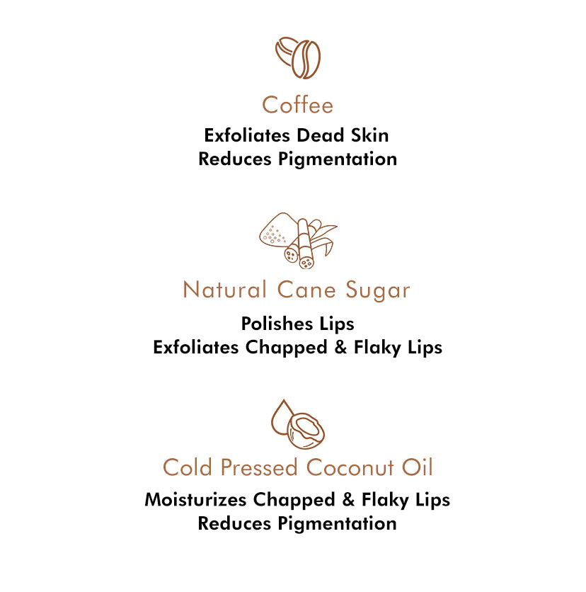 Mcaffeine Coffee Lip Scrub For Chapped & Pigmented Lips - Natural, Vegan & Beeswax Free-4