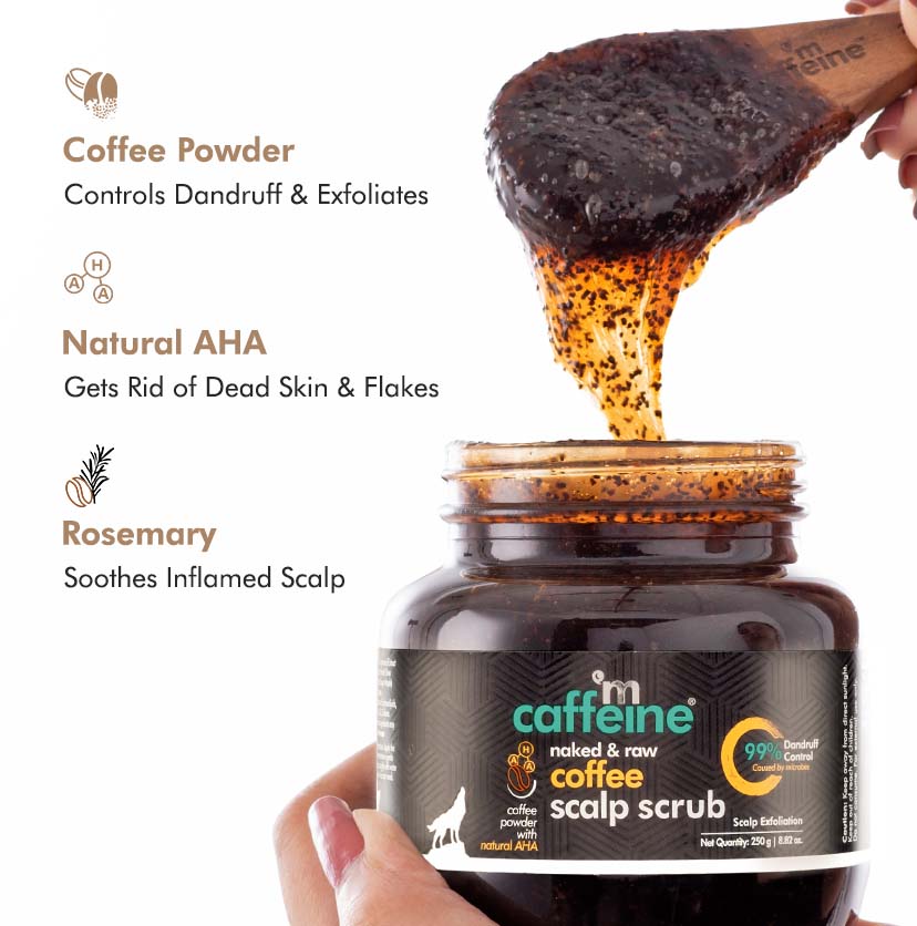 Mcaffeine Anti Dandruff Coffee Scalp Scrub With 99% Dandruff Control Treatment; Sulfate-Paraben Free 250 Grams-2