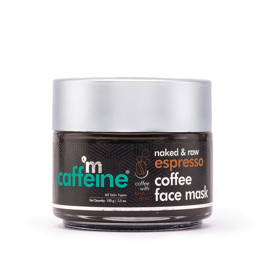 Mcaffeine Exfoliating Espresso Coffee Face Mask - Face Pack With Natural Aha & Bha For All Skin Type 100 Grams