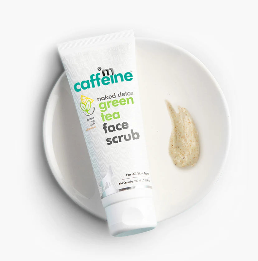 Mcaffeine Exfoliating Green Tea Face Scrub With Vitamin C & Walnut For Dirt & Blackheads Removal 100 Grams-2