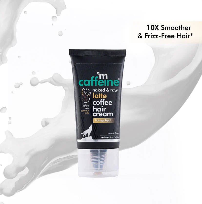 Mcaffeine Post Shower Latte Coffee Leave-In Hair Cream With Coconut Milk 50 Ml