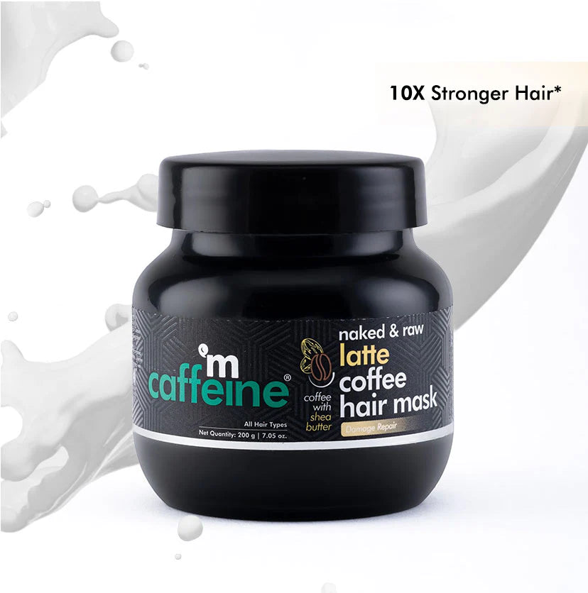 Mcaffeine Latte Coffee Hair Mask For Intense Damage Repair With Shea & Murumuru Butter 200 Grams