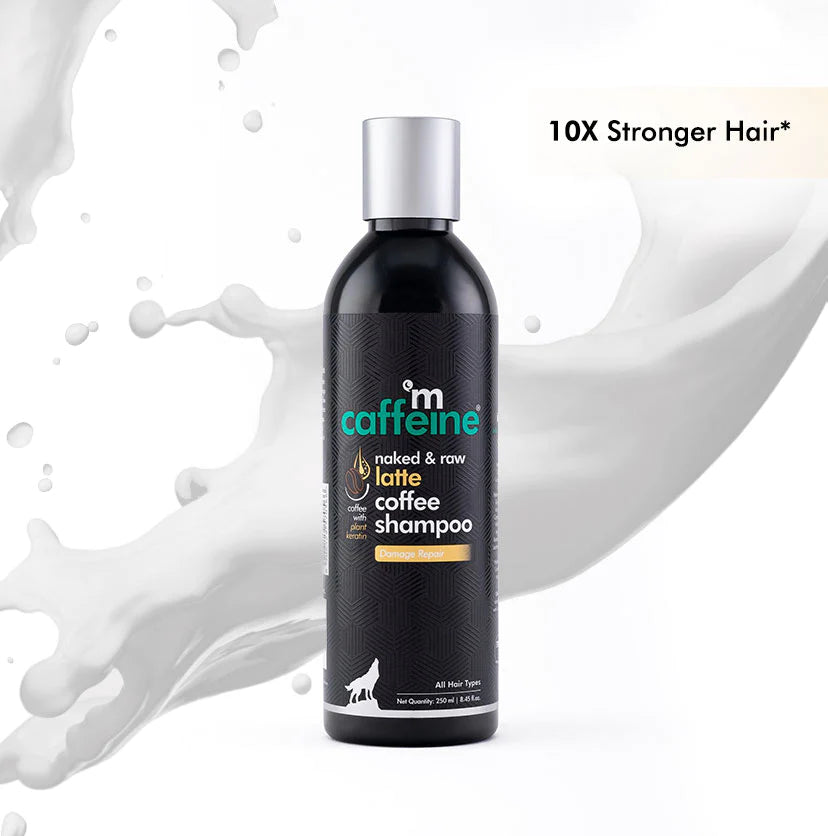 Mcaffeine Latte Coffee Shampoo For Damage Repair With Coconut Milk & Keratin 250 Ml