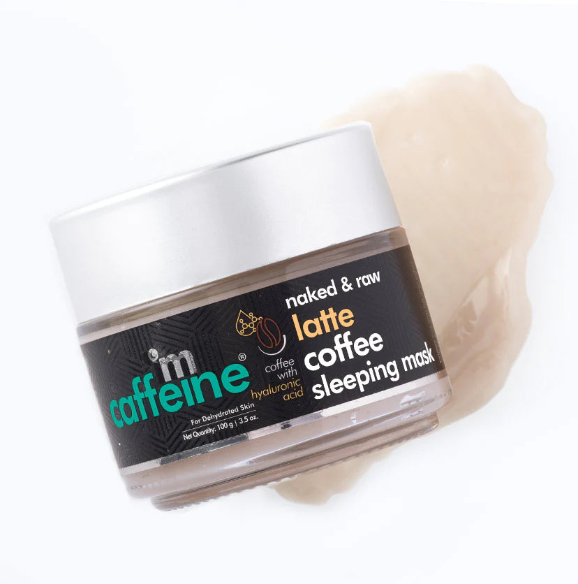 Mcaffeine Latte Coffee Sleeping Face Mask - De-Stressing Face Pack With Hyaluronic Acid & Niacinamide 100 Grams-3
