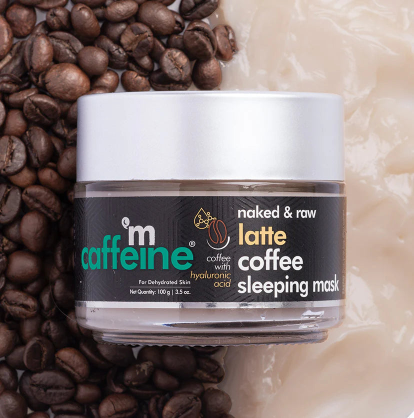 Mcaffeine Latte Coffee Sleeping Face Mask - De-Stressing Face Pack With Hyaluronic Acid & Niacinamide 100 Grams-4