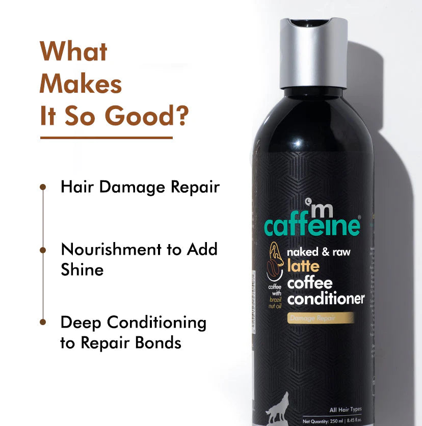Mcaffeine Latte Coffee Conditioner For Damage Repair With Coconut Milk & Keratin 250 Ml-2