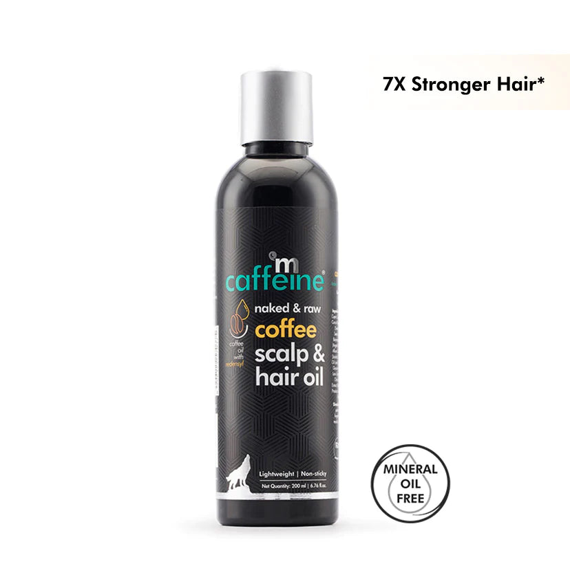 Mcaffeine Naked & Raw Coffee Scalp & Hair Oil For Hair Growth With Redensyl & Argan Oil 200 Ml