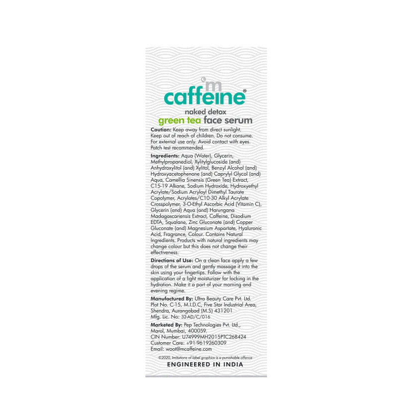 Mcaffeine Vitamin C Green Tea Face Serum For Glowing Skin With Hyaluronic Acid - Reduces Dark Spots 40 Ml-3