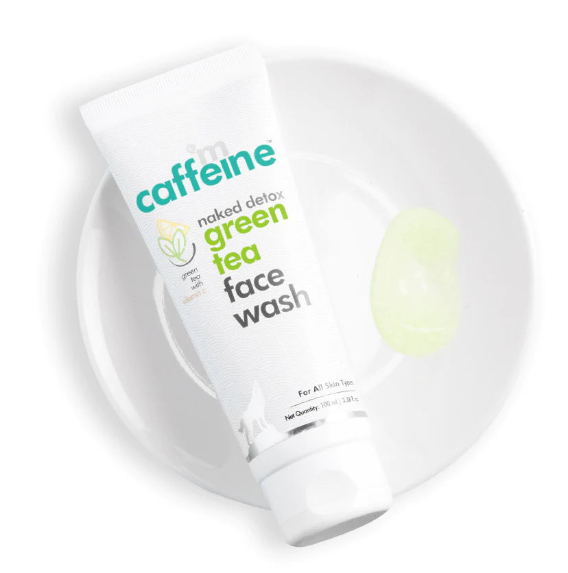 Mcaffeine Vitamin C Green Tea Face Wash With Hyaluronic Acid - Dirt Removal Soap Free Face Cleanser 100 Ml-2