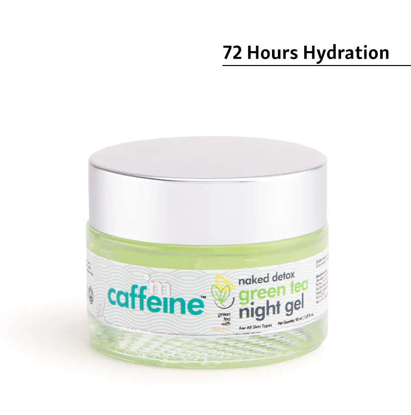 Mcaffeine Vitamin C Green Tea Night Cream With Hyaluronic Acid - 72 Hrs Hydrating Night Gel 50 Ml