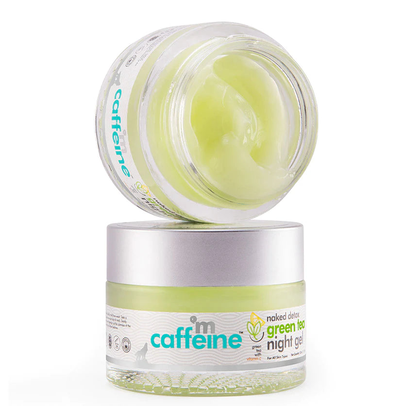 Mcaffeine Vitamin C Green Tea Night Cream With Hyaluronic Acid - 72 Hrs Hydrating Night Gel 50 Ml-2