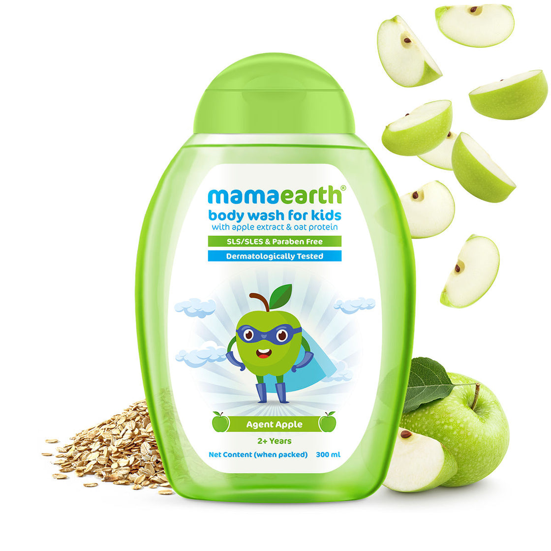 Mamaearth Agent Apple Body Wash For Kids With Apple & Oat Protein