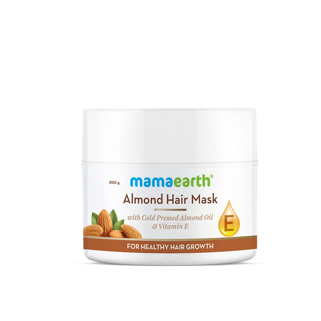 Mamaearth Almond Hair Mask, For Smoothening Hair, With Cold Pressed Almond Oil & Vitamin E-8