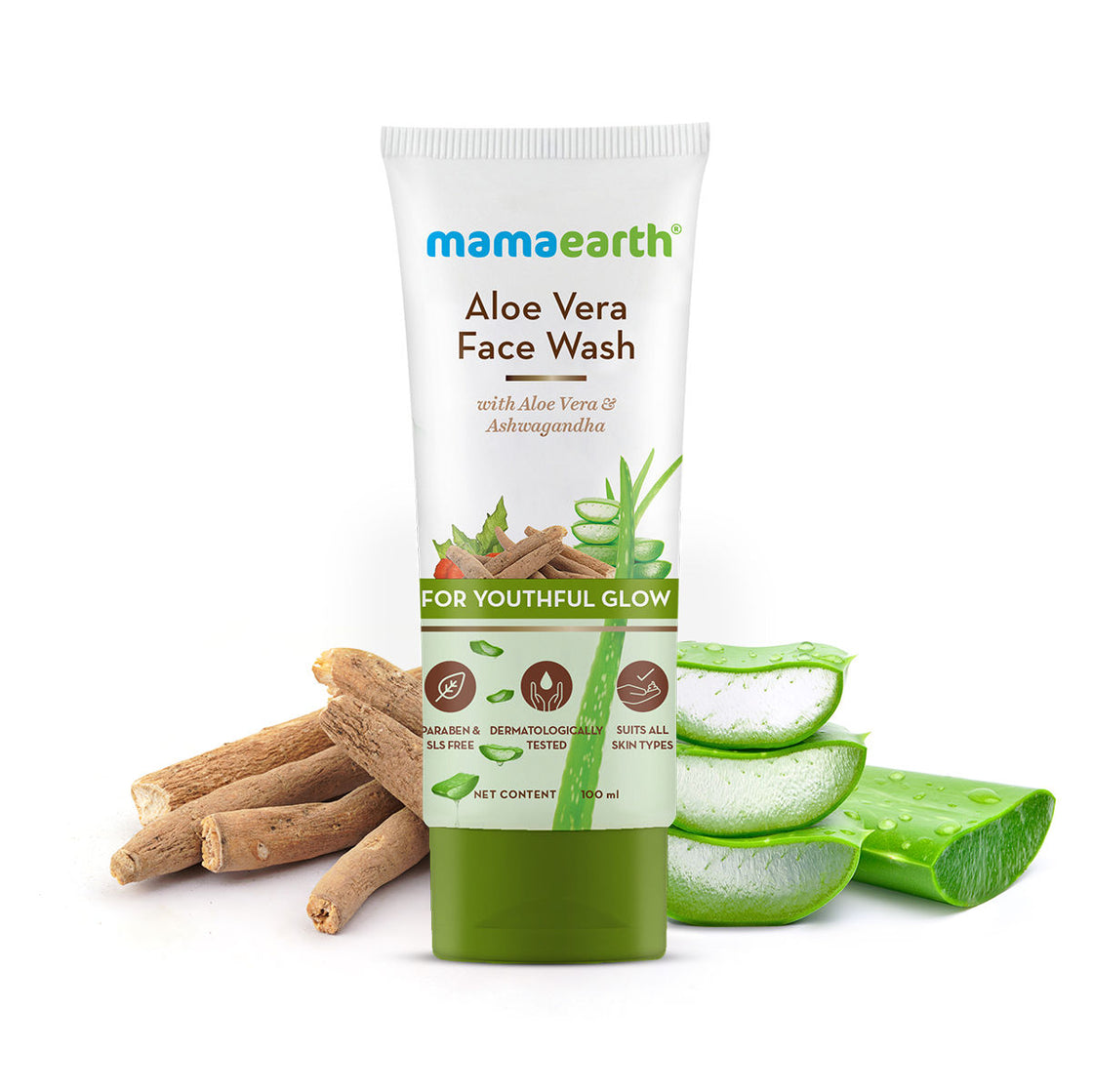 Mamaearth Aloe Vera Face Wash With Aloe Vera & Ashwagandha For A Youthful Glow-2