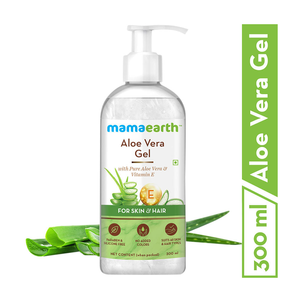 Mamaearth Aloe Vera Gel With Pure Aloe Vera & Vitamin E For Skin And Hair